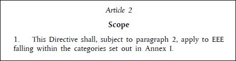F2 Tech Notes - Article 2 Scope