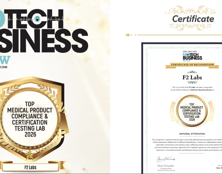 F2 Labs Named Top Medical Product Compliance & Certification Testing Lab 2026
